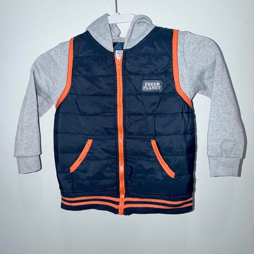 Free-planet Men's Blue and Navy Jacket